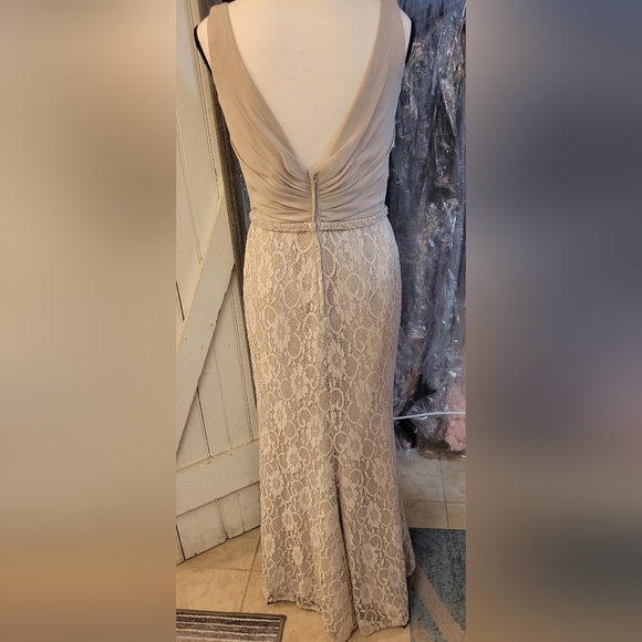 Women's Elegant Tan Dress - Picture 4 of 10